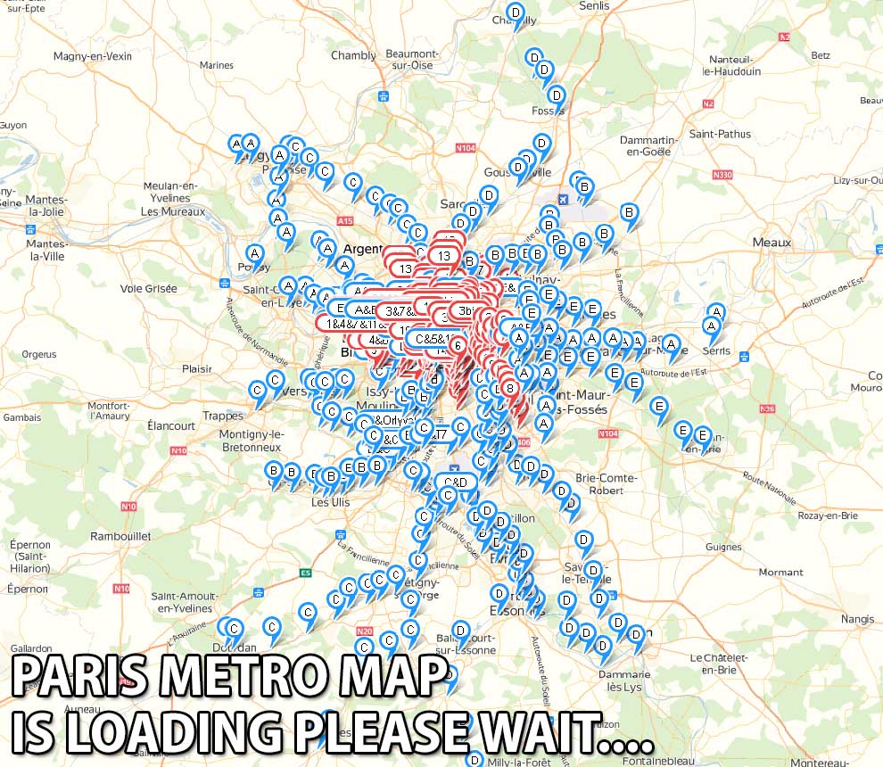 Métropolitain Parisien map